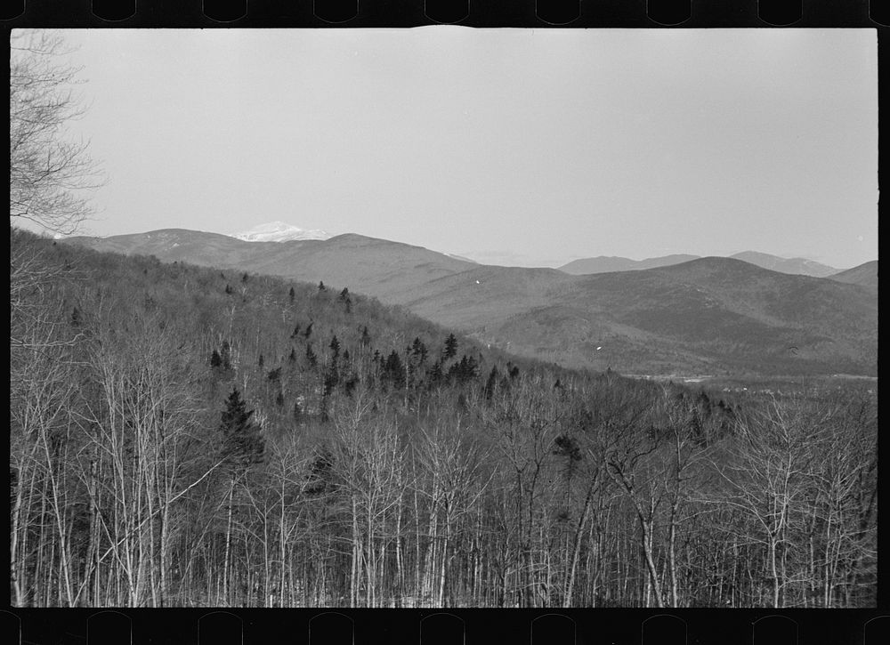 Presidential Range from Bear Notch Road, New Hampshire. Sourced from the Library of Congress.