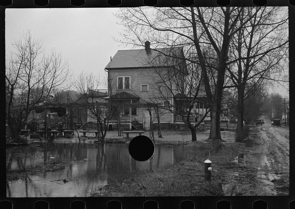 [Untitled photo, possibly related to: Flood toll. Household debris to be destroyed by board of health. North Hatfield…