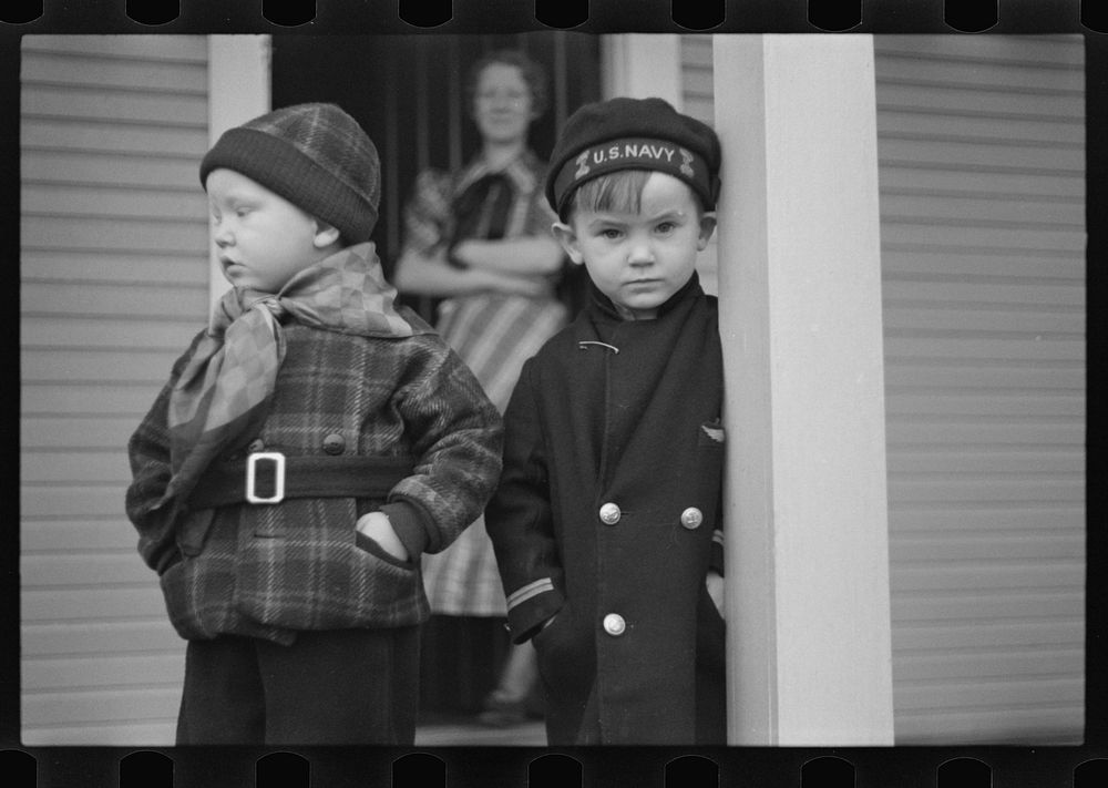 Children leaving nursery school, 2:30 p.m., Westmoreland Homesteads, Pennsylvania. Sourced from the Library of Congress.