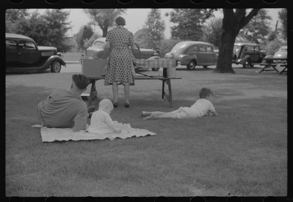 Picnickers. Vincennes, Indiana. Sourced from the Library Free Photo