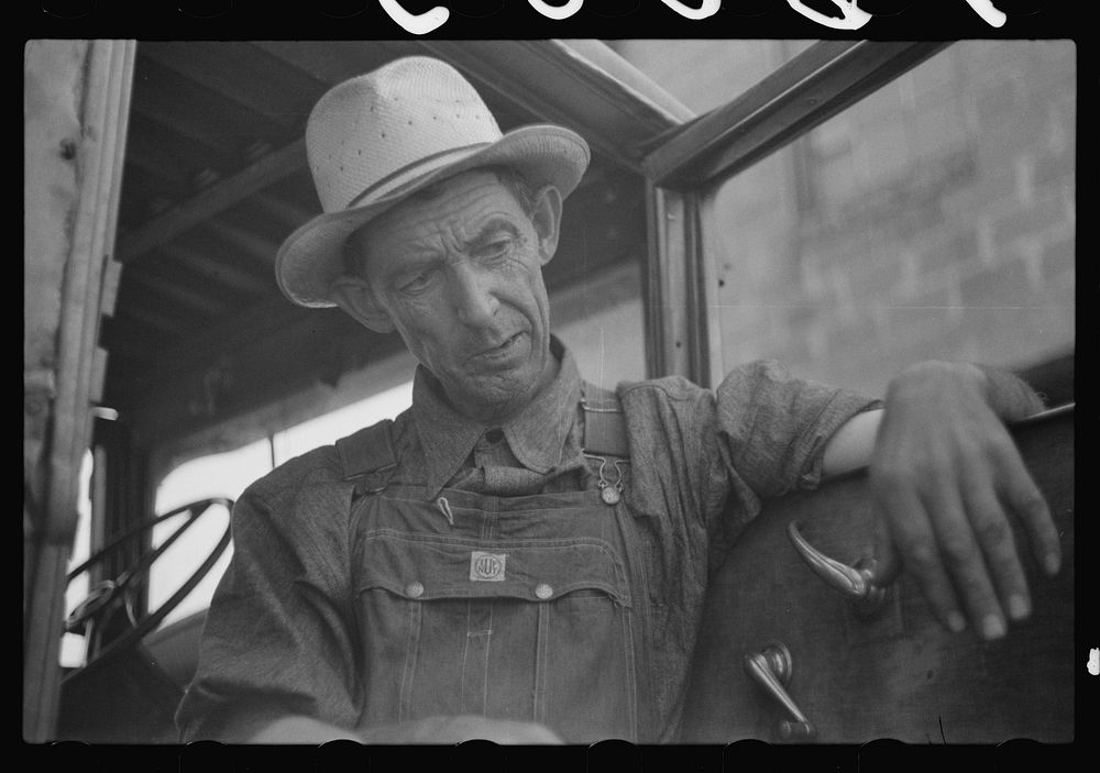 Arkansas farmer now picking fruit in Berrien County, Michigan. Sourced from the Library of Congress.