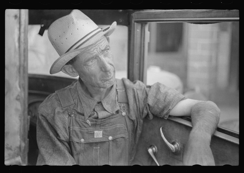 Arkansas farmer now picking fruit in Berrien County, Michigan. Sourced from the Library of Congress.