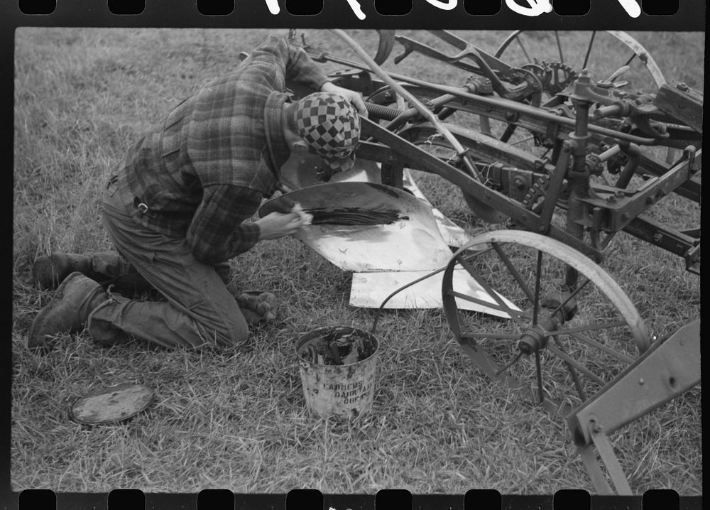 Greasing plow point winter. Cavalier Free Photo rawpixel