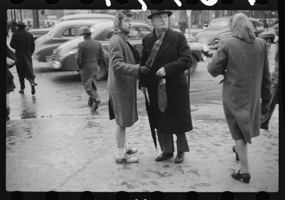 Rainy day, Indianapolis, Indiana. Sourced from the Library of Congress.