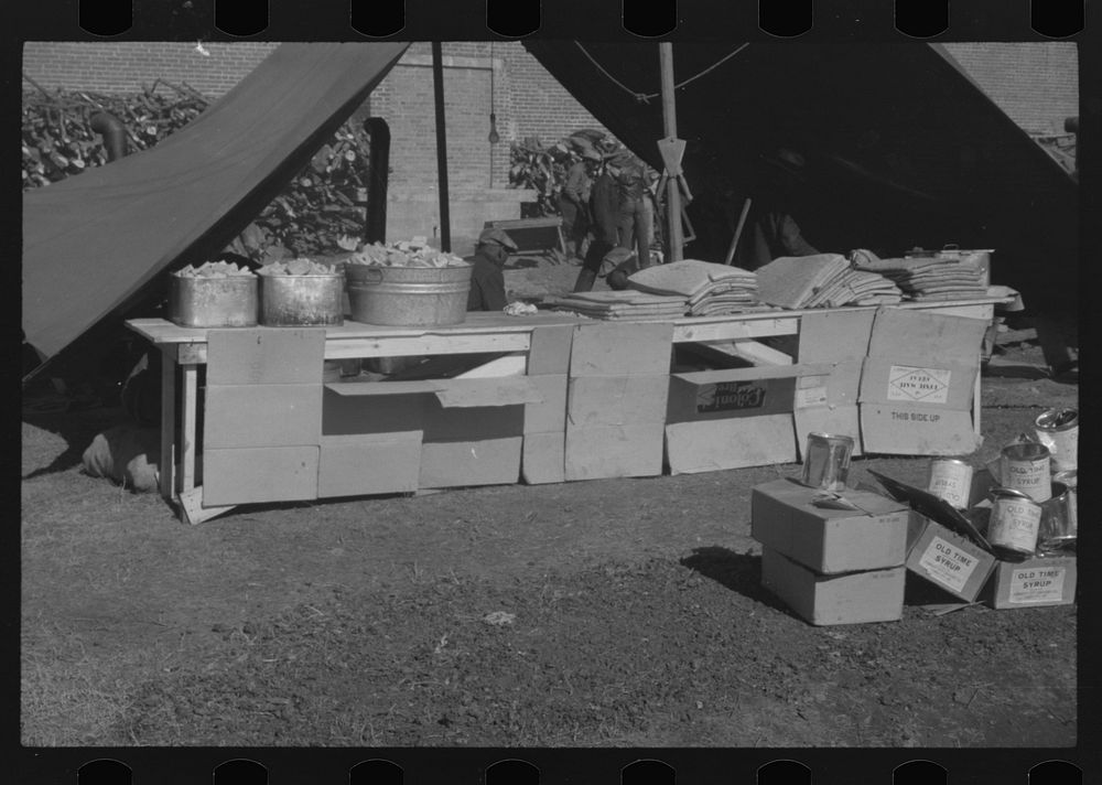 [Untitled photo, possibly related to: Flood refugee encampment at Forrest City, Arkansas]. Sourced from the Library of…