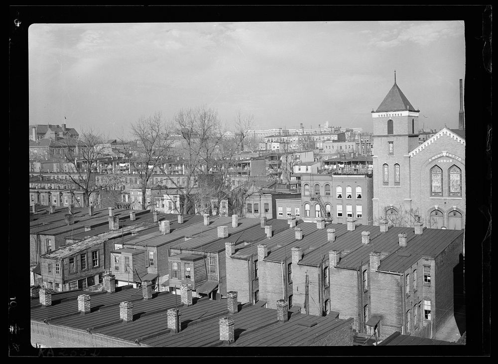Housing in the vicinity of Pierce Street, L Street, First Street and North Capitol. Washington, D.C.. Sourced from the…