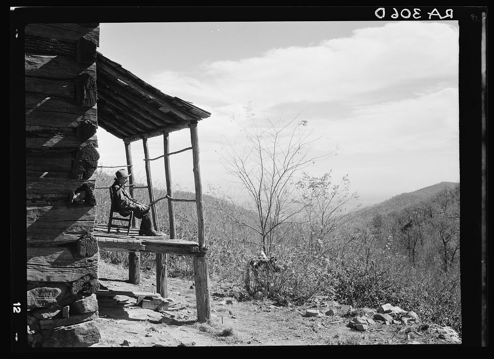 View of Corbin Hollow from Dicee Corbin's house. Shenandoah National Park, Virginia. Sourced from the Library of Congress.