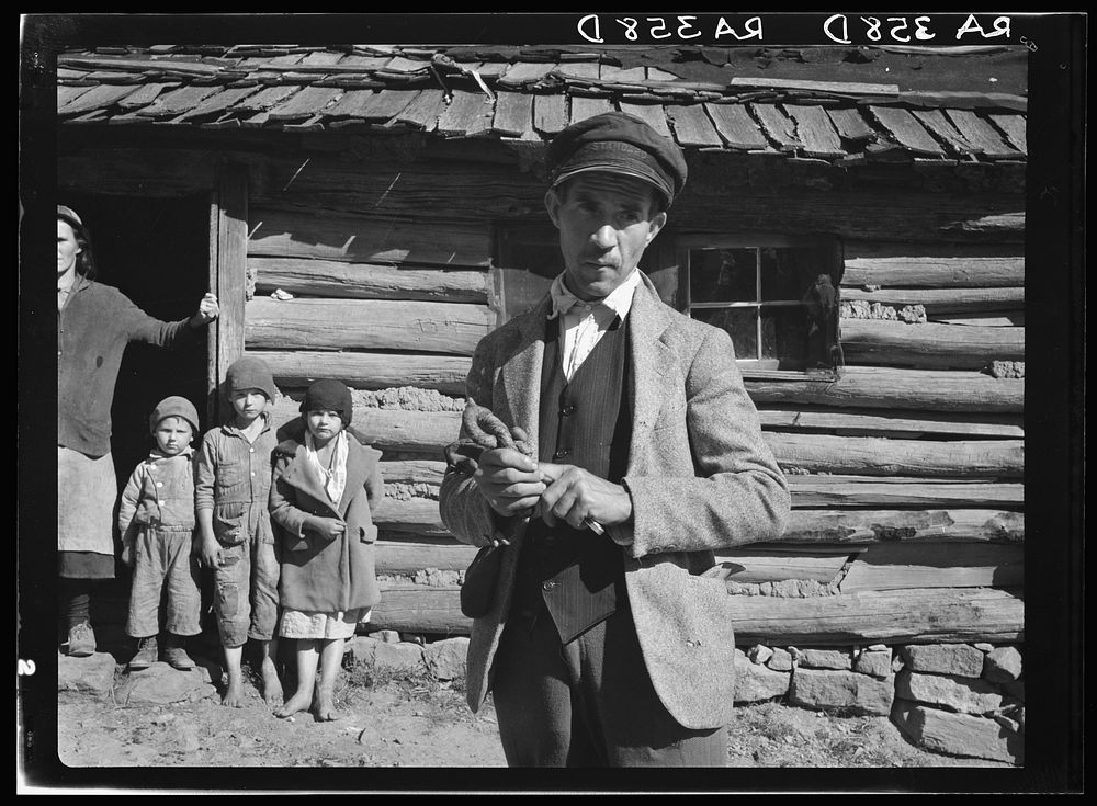 Sam Corbin, who will be resettled on new land. Shenandoah National Park, Virginia. Sourced from the Library of Congress.