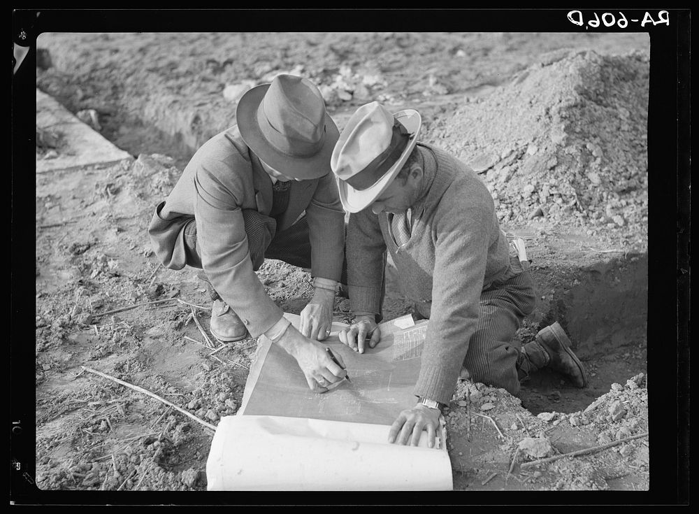 Field engineers. Hightstown, New Jersey. Sourced from the Library of Congress.