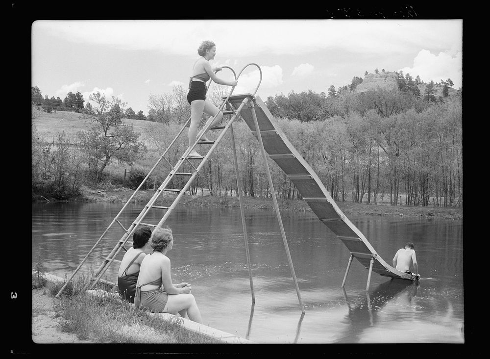 Facilities for recreation in the Pine Ridge area. Dawes County, Nebraska. Sourced from the Library of Congress.