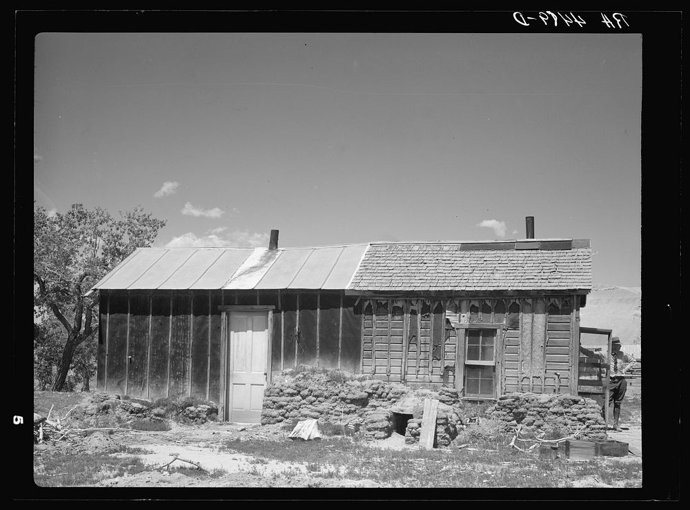 A homestead on poor farmland that is now public domain. Pennington County, South Dakota. Sourced from the Library of…