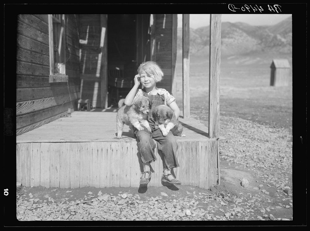 Daughter of farmer living in Resettlement Administration purchase area. Oneida County, Idaho. Sourced from the Library of…