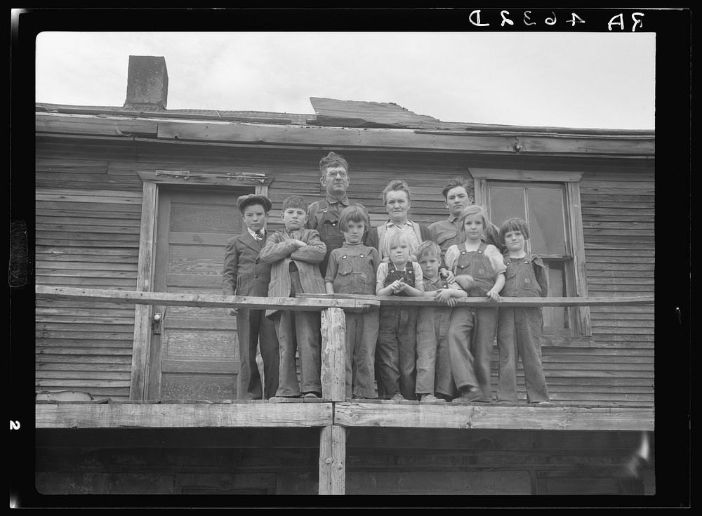Family whose farm has been optioned by the Resettlement Administration.  Oneida County, Idaho. Sourced from the Library of…