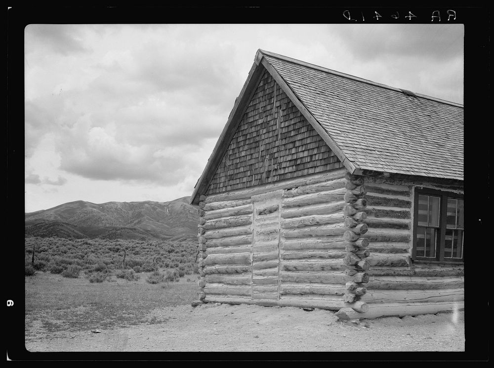 Schoolhouse in isolated area. Oneida County, Idaho. Sourced from the Library of Congress.