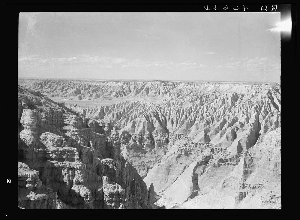 Badlands National Park extension, South Dakota. Sourced from the Library of Congress.