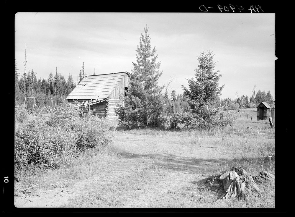 Schoolhouse on project near Newport, Washington. Abandoned in interest of consolidation. Sourced from the Library of…