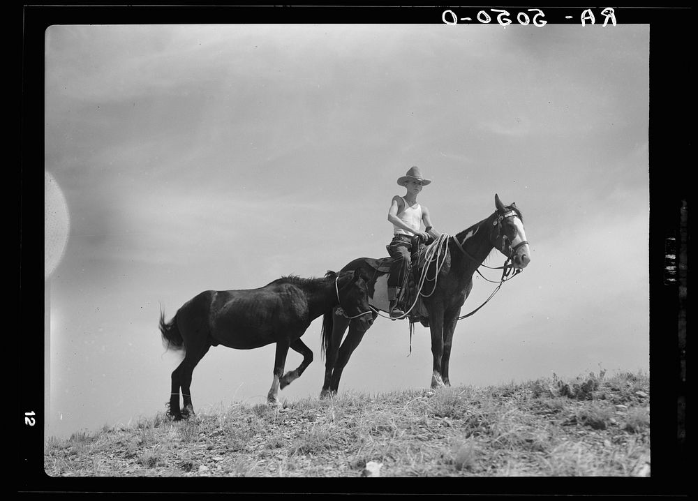 Son of Montana rancher near Glendive, Montana. Sourced from the Library of Congress.