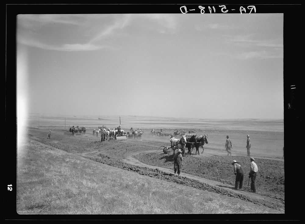 Drought relief crew. Saint Anthony, North Dakota. Sourced from the Library of Congress.