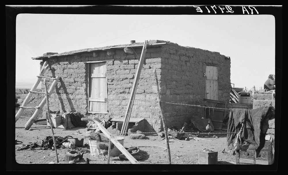 One type of house that was on the land use project before development work started. Las Cruces, New Mexico. Sourced from the…