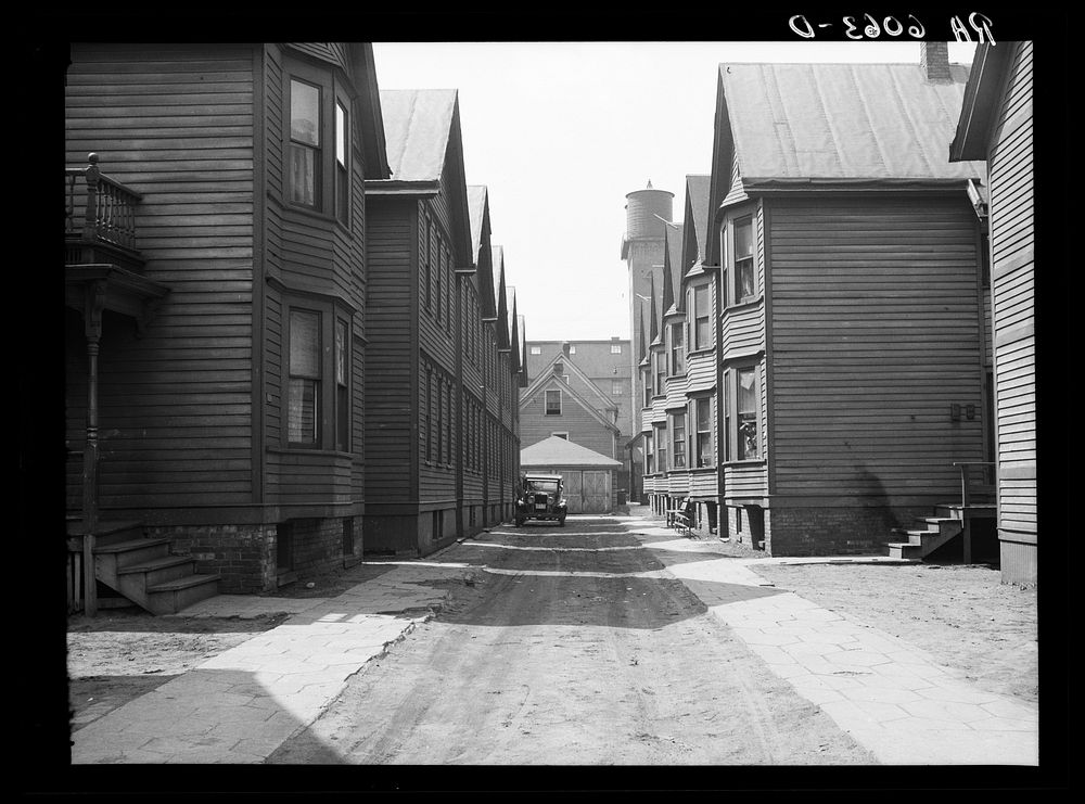 View from living quarters at 730 West Winnebago Street, looking toward alley. Milwaukee, Wisconsin. Sourced from the Library…