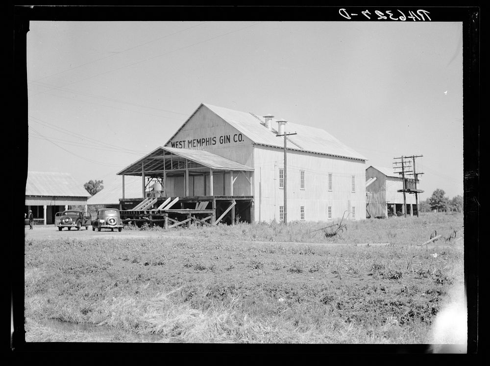 Cotton gin company. West Memphis, Arkansas. Sourced from the Library of Congress.