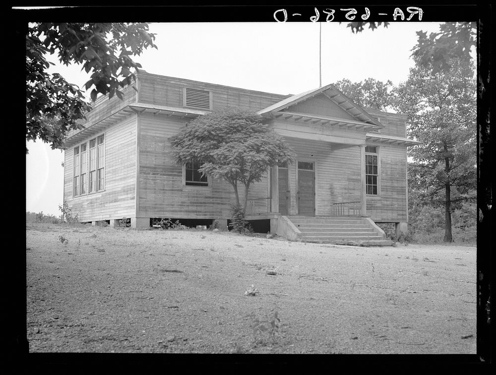 Old schoolhouse for the children of the Palmerdale Homesteads near Birmingham, Alabama. To be replaced with new structure.…