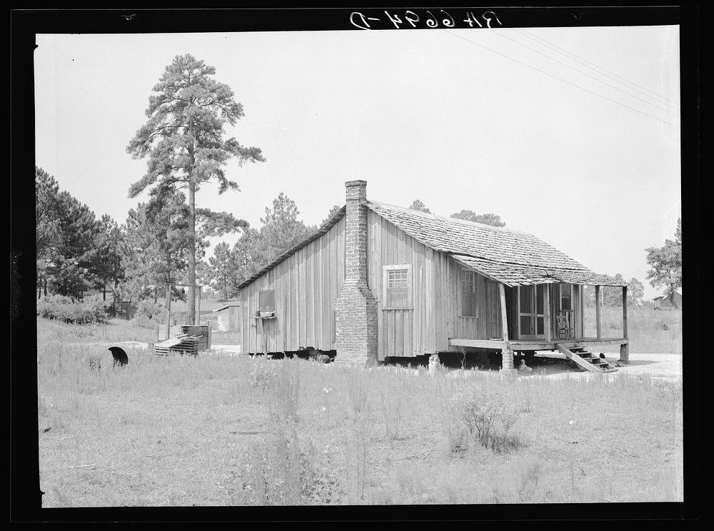 Grady Watson was moved from this shack at Irwinville, Georgia, to a new Federal Emergency Relief Administration (FERA) house…