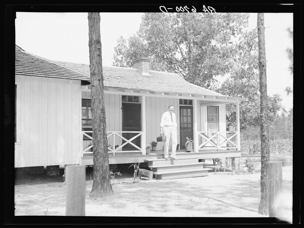 Dr. Herman Dismude, Ocilla, Georgia, leaving Grady Watson home after treating a child. Dr. Dismude, by special arrangement…