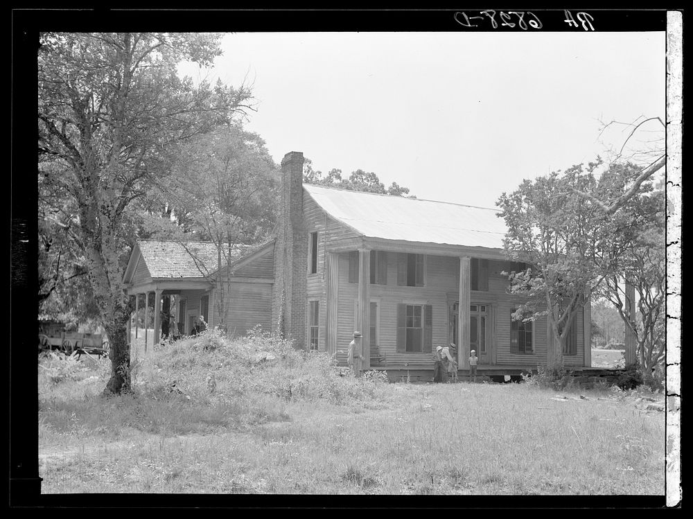 What is left of a once prosperous plantation home. Area of Piedmont agricultural demonstration project near Eatonton…