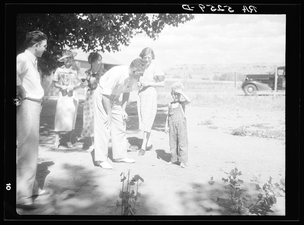 Dr. Tugwell visiting rehabilitation client. Baca County, Colorado. Sourced from the Library of Congress.