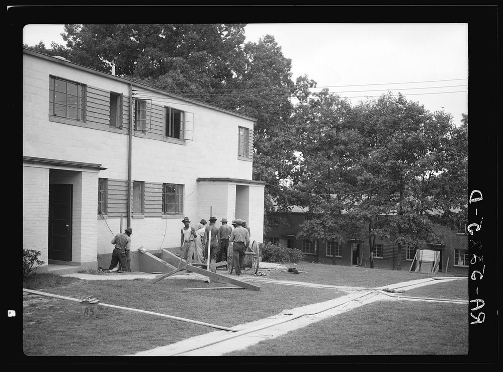 House nearing completion. Greenbelt, Maryland. Sourced from the Library of Congress.