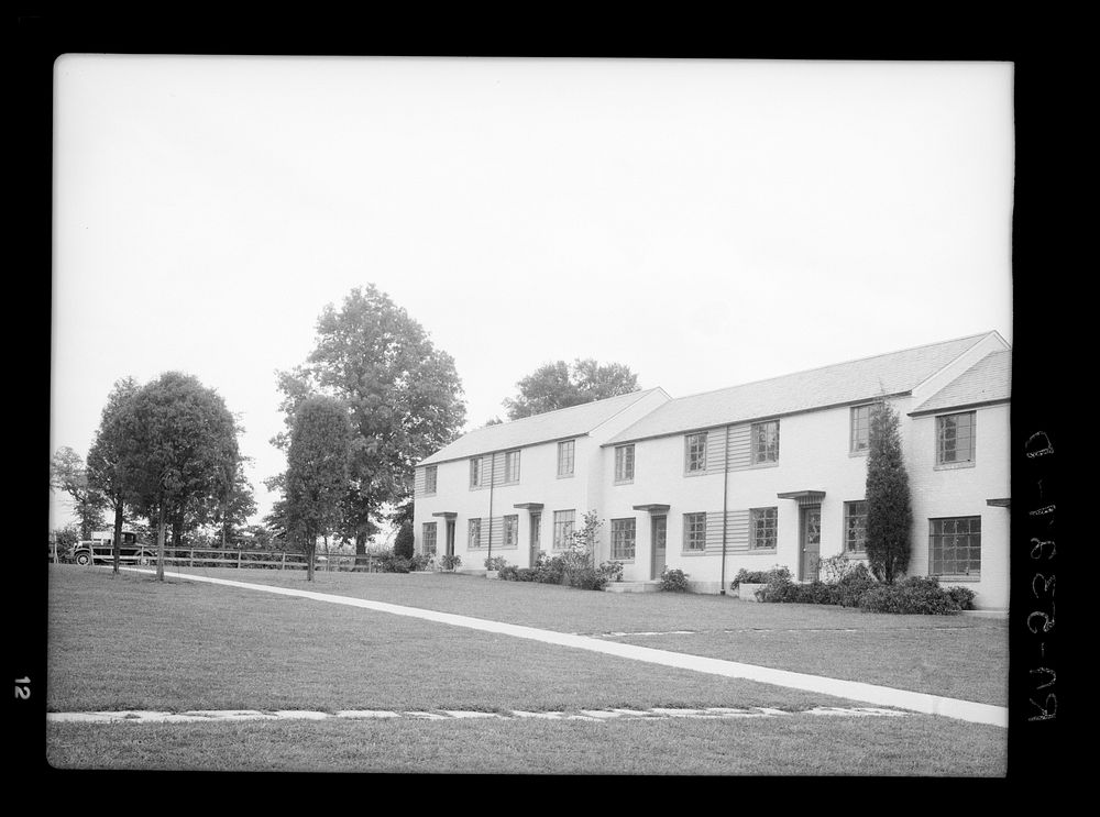 Completed houses. Greenbelt, Maryland. Sourced from the Library of Congress.
