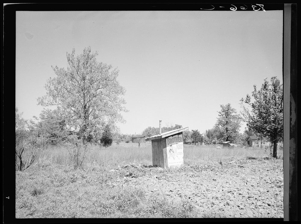 Privy near Greensboro, North Carolina. Sourced from the Library of Congress.