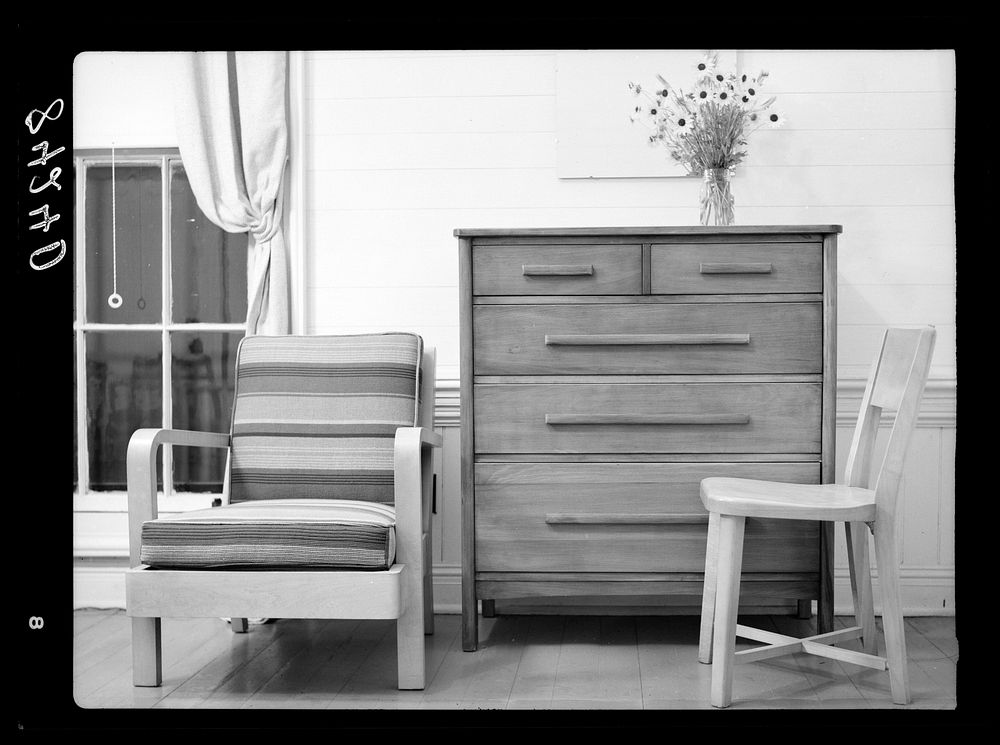 Special skills furniture at Irwinville Farms, Georgia. Sourced from the Library of Congress.
