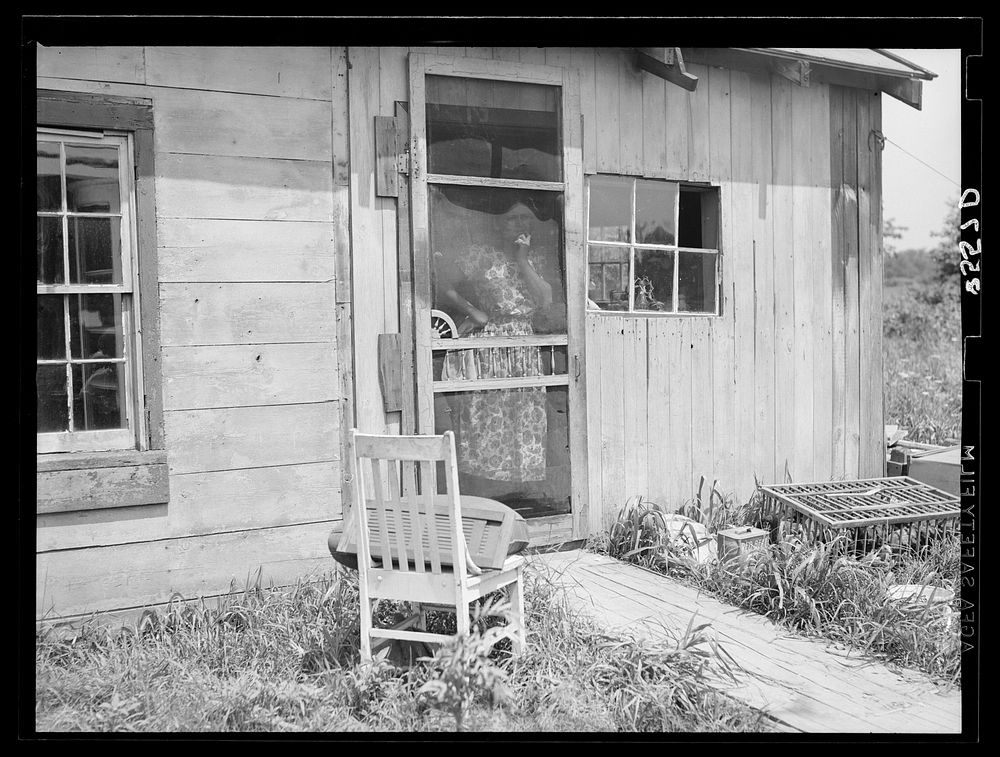 Housing typical of that afforded agricultural workers on King's Farm near Morrisville, Pennsylvania. These workers are…