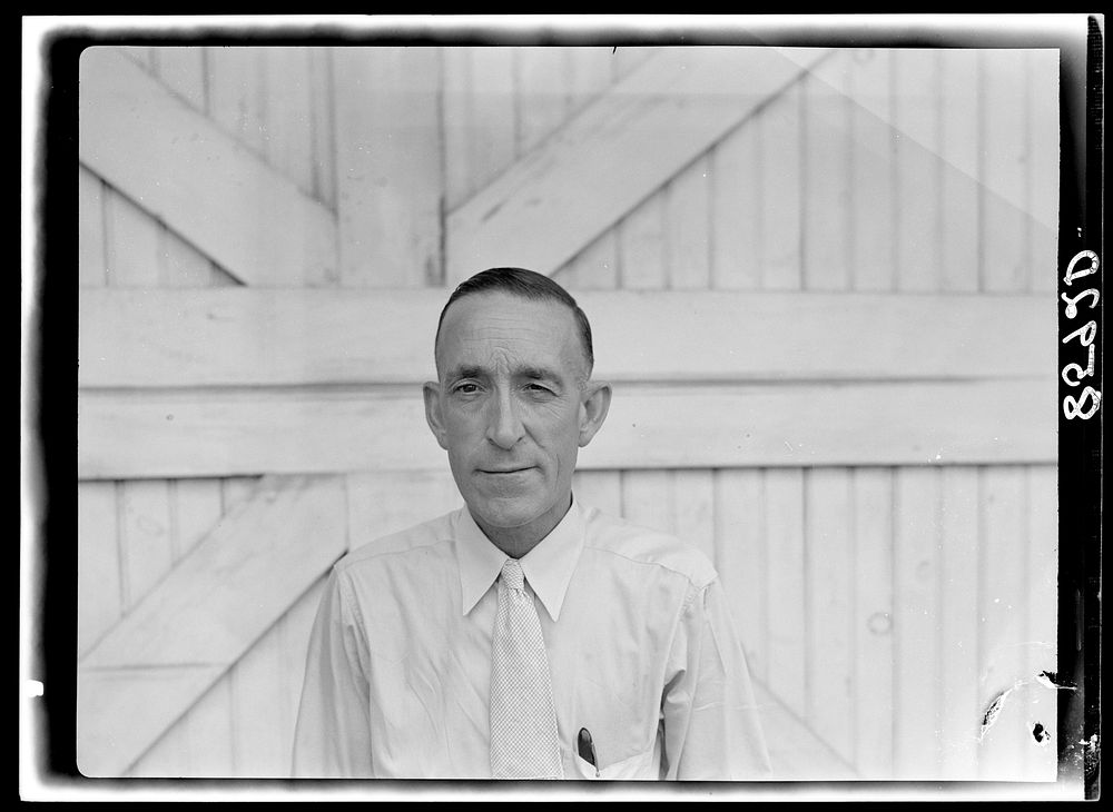 L.H. Adams, the first farmer in Region I to receive a loan under the tenant purchase program. Burlington, New Jersey.…