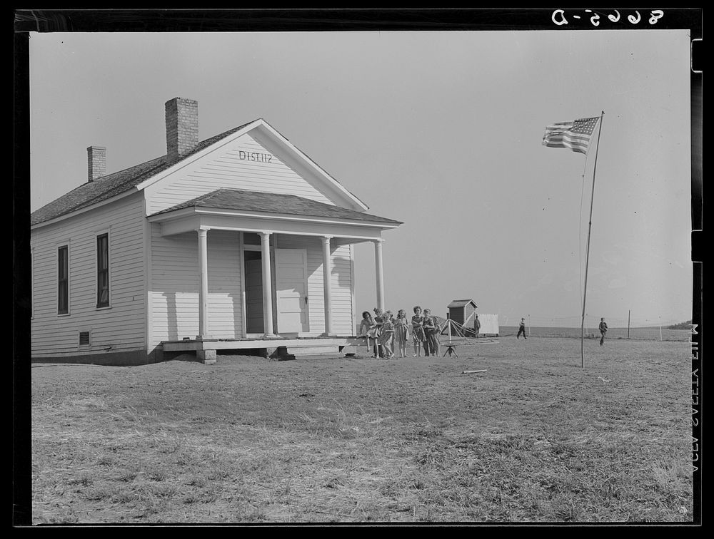 One-room schoolhouse. Seward County, Nebraska. Nebraska's school system is very little consolidated; these little white…