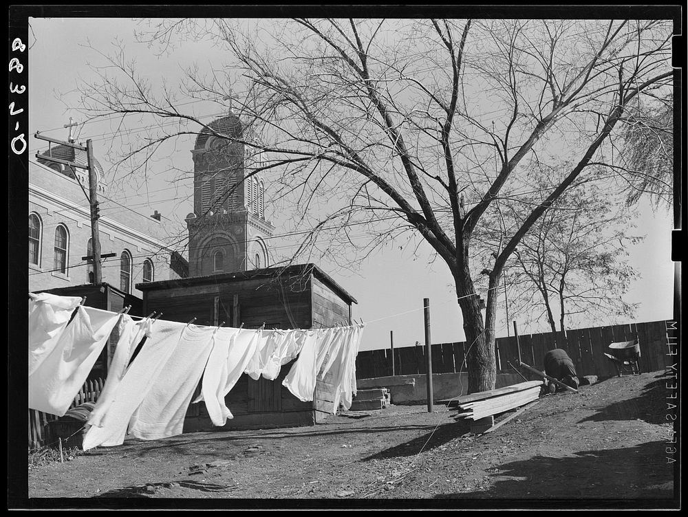 Backyard. South Omaha, Nebraska. Sourced from the Library of Congress.