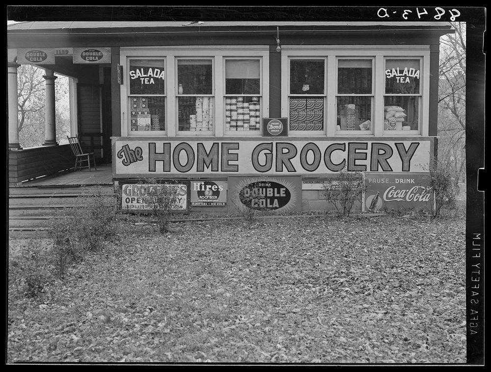 Home turned into grocery store. Omaha, Nebraska. Sourced from the Library of Congress.