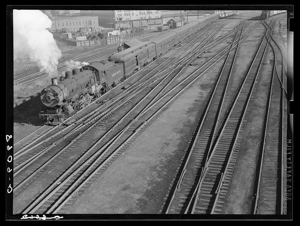 Union Pacific yards. Omaha, Nebraska. Sourced from the Library of Congress.