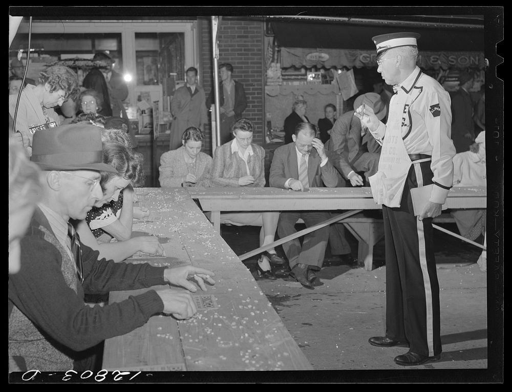 Bingo game, July 4th celebration. State College, Pennsylvania. Sourced from the Library of Congress.
