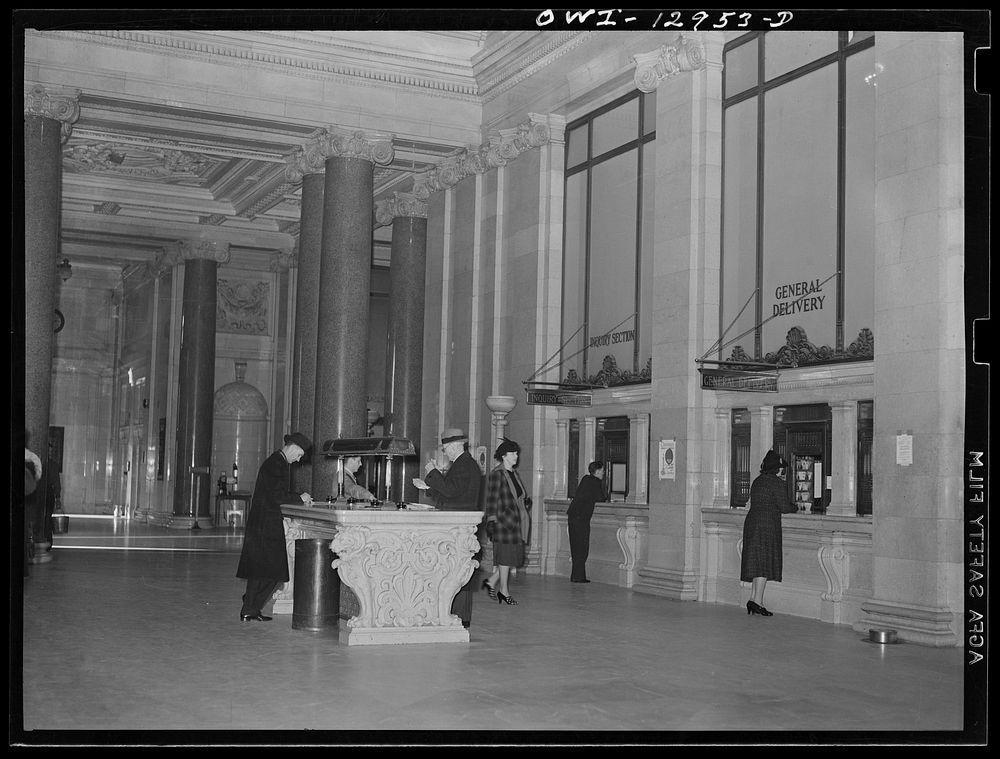 Washington, D.C. Main post office. Sourced from the Library of Congress.