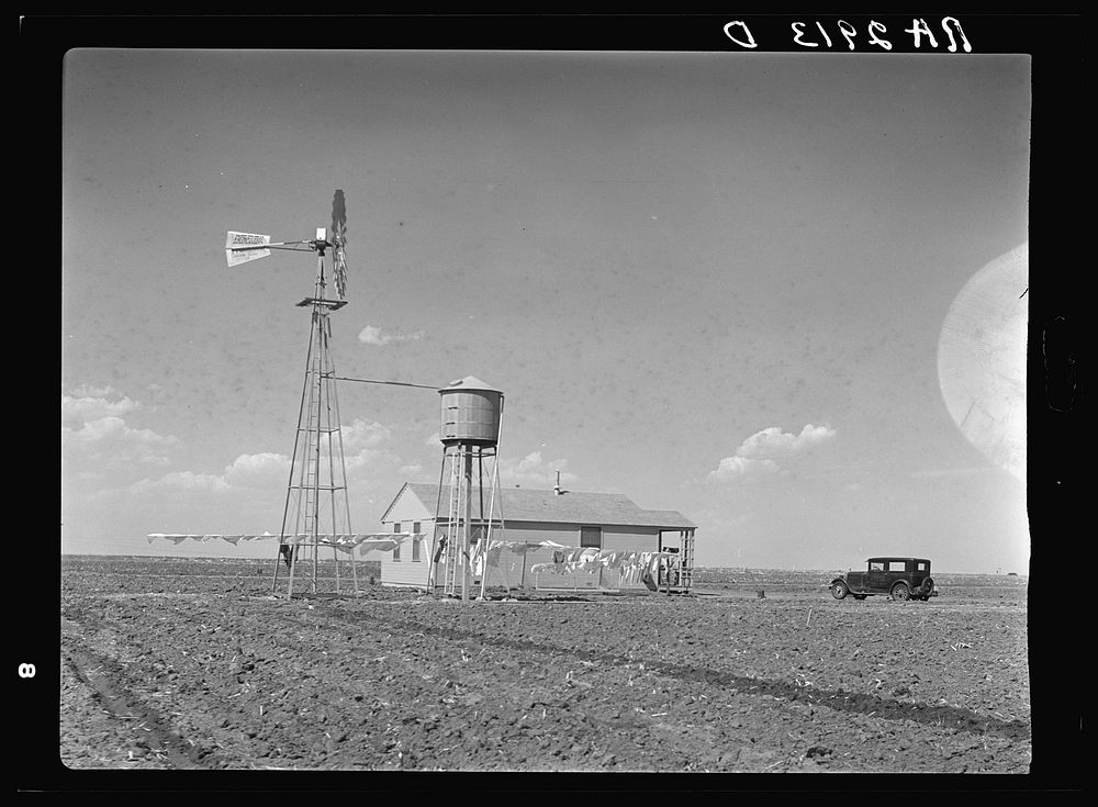 [Untitled photo, possibly related to: Ropesville Farms, Texas, April 1936. United States Resettlement Administration rural…