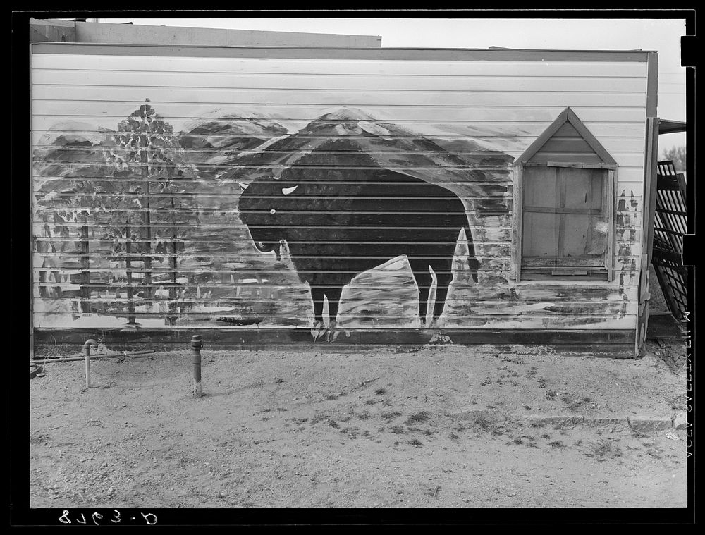 [Untitled photo, possibly related to: Folk art in North Platte, Nebraska, home of Buffalo Bill]. Sourced from the Library of…