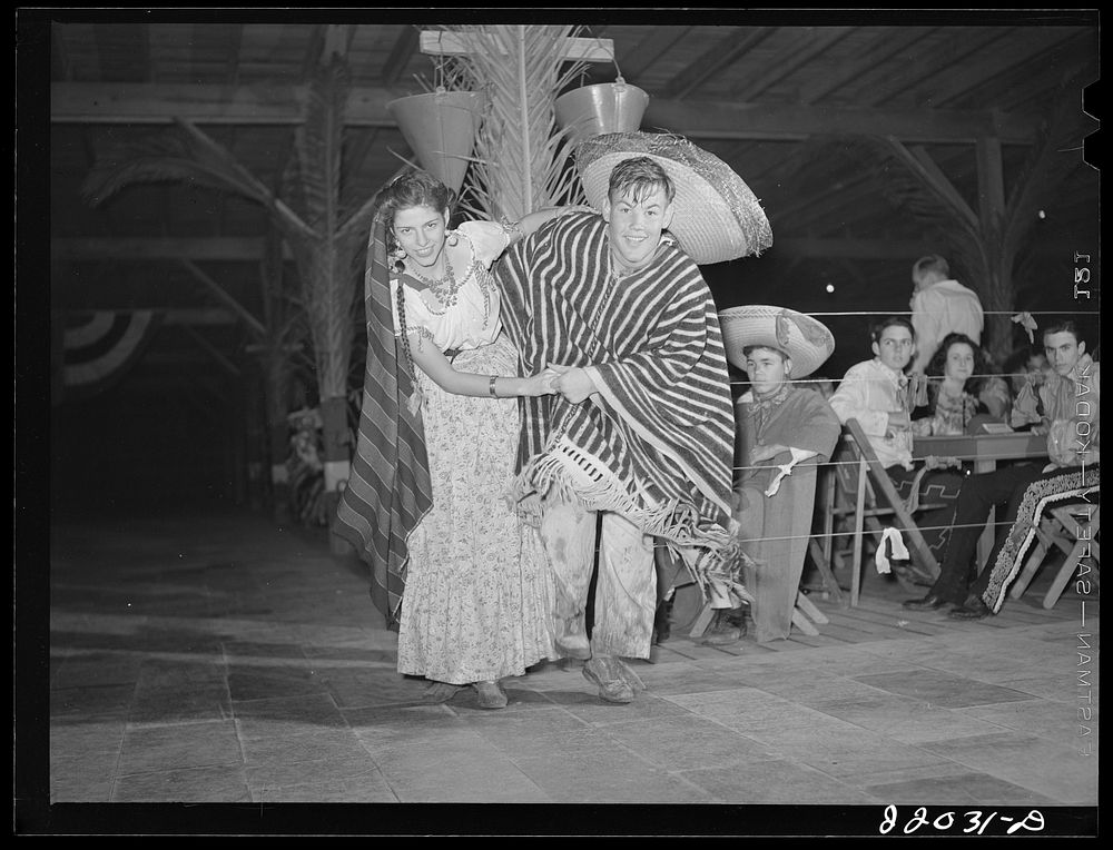 Brownsville, Texas. Charro Days fiesta. Jitterbugs at El Rancho Grande. Sourced from the Library of Congress.
