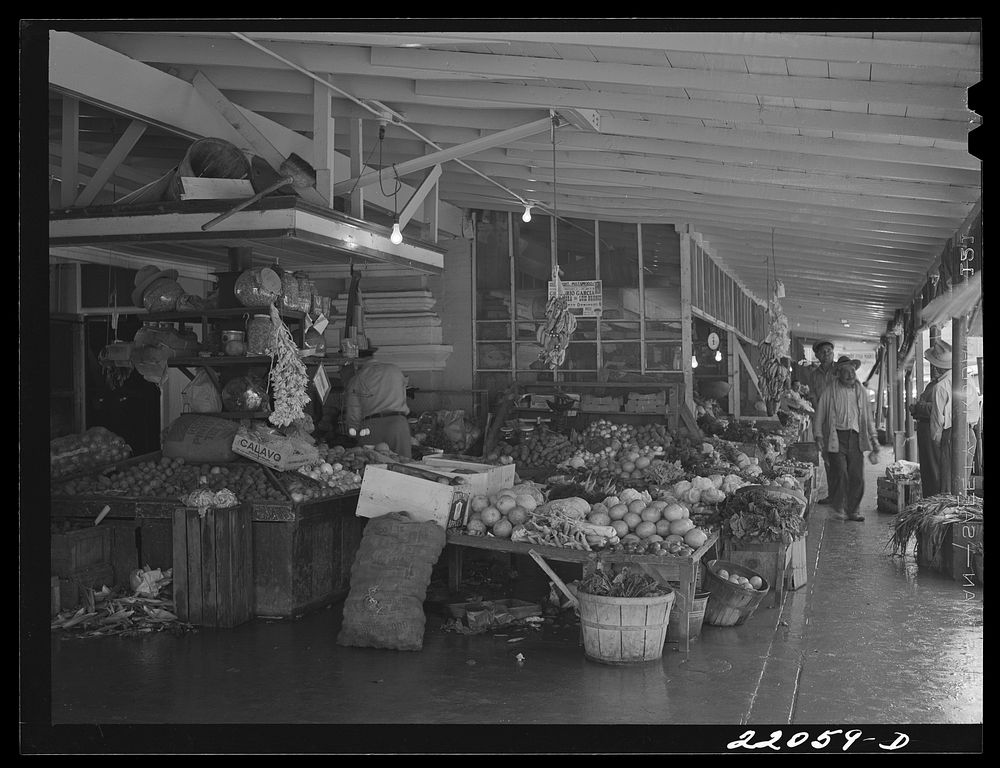[Untitled photo, possibly related to:  Brownsville, Texas. Mexican open air market]. Sourced from the Library of Congress.