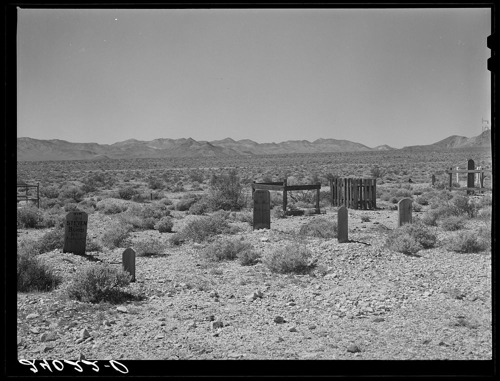 Cemetery. Rhyolite, Nevada. Sourced from the Library of Congress.