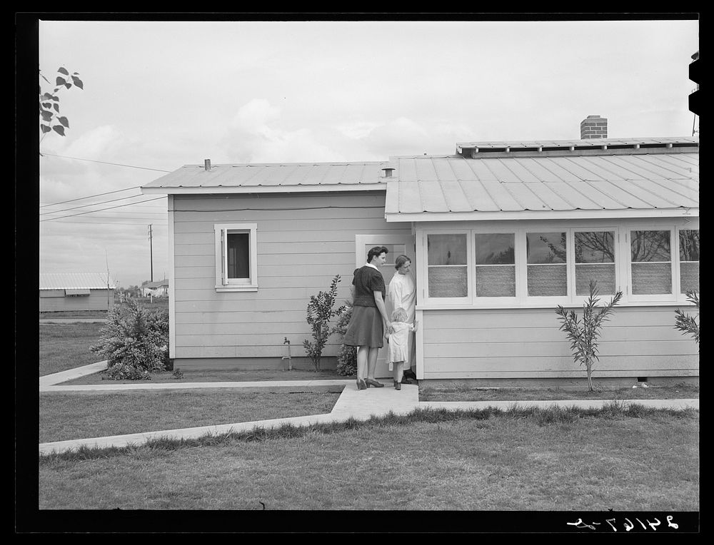 Children are taken to health clinic for regular examinations. Tulare migrant camp. Visalia, California. Sourced from the…