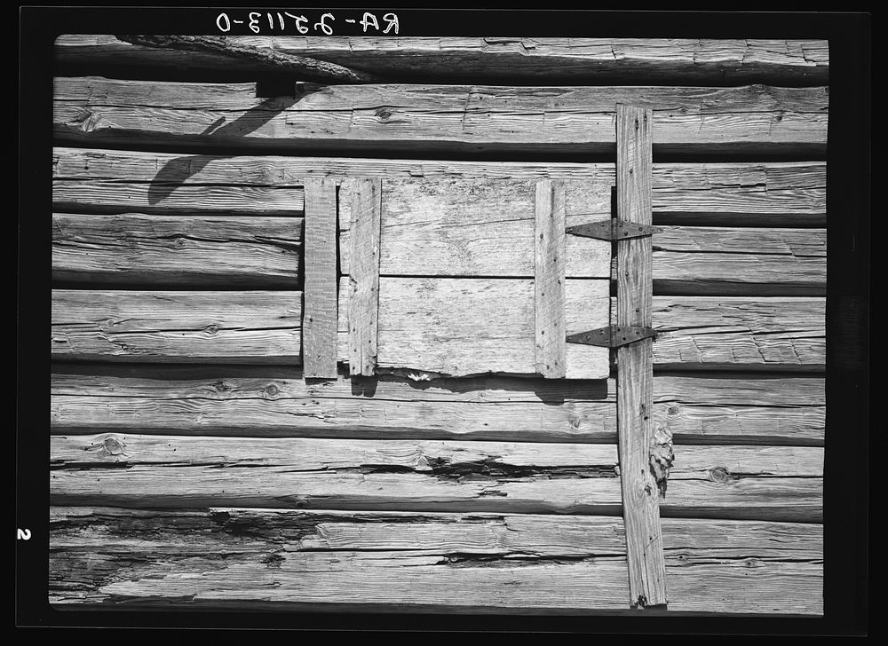 Window of Joe Handley's cabin. Walker County, Alabama. Sourced from the Library of Congress.