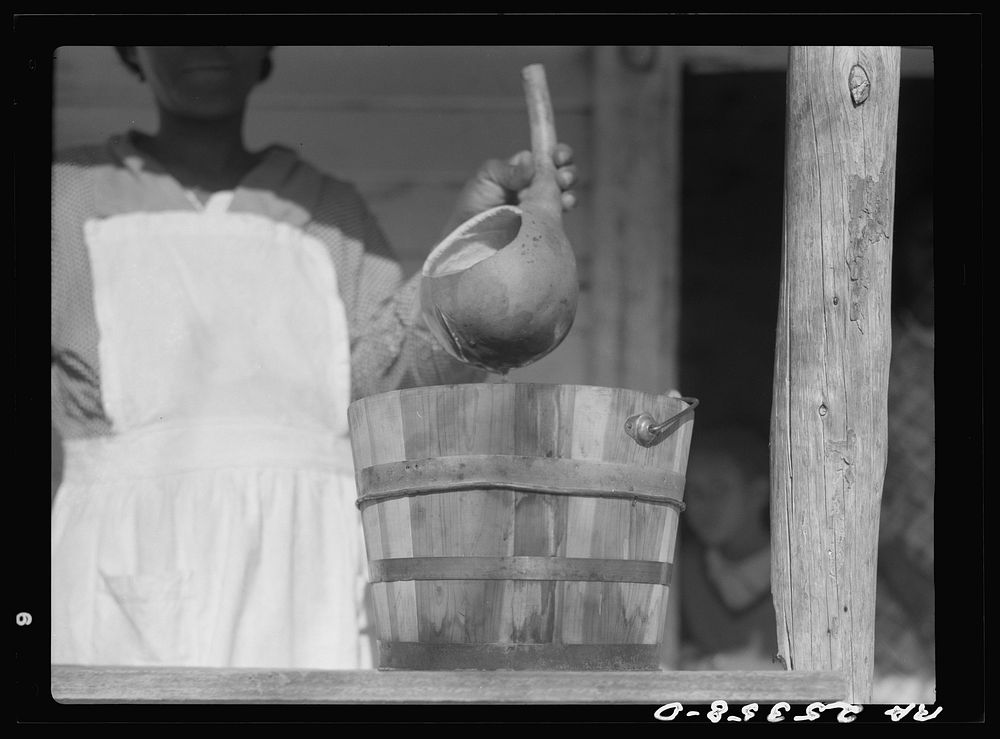 [Untitled photo, possibly related to: Woman on the Gees Bend Plantation. Wilcox County, Alabama]. Sourced from the Library…